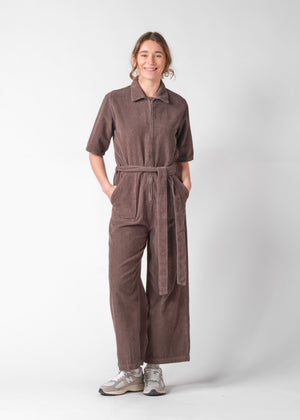 Klitmøller Collective ApS Asta cord jumpsuit GOTS Jumpsuits Taupe