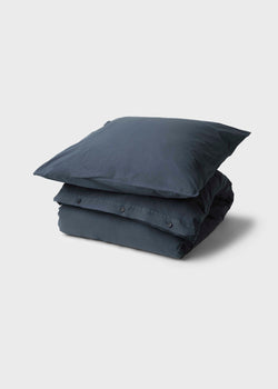 Klitmøller Collective Home Bed set - Plain - 140 x 220 + 60 x 70 Textiles Navy