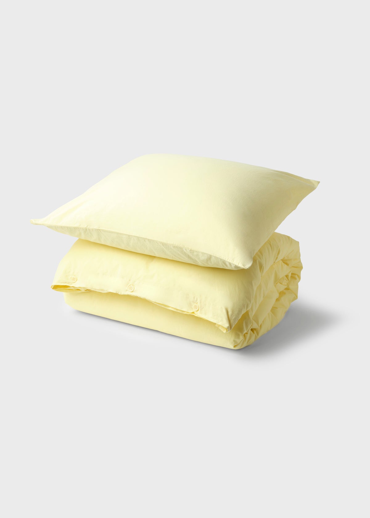 Klitmøller Collective Home Bed set - Plain - 140 x 220 + 80 x 80 Textiles Lemon sorbet