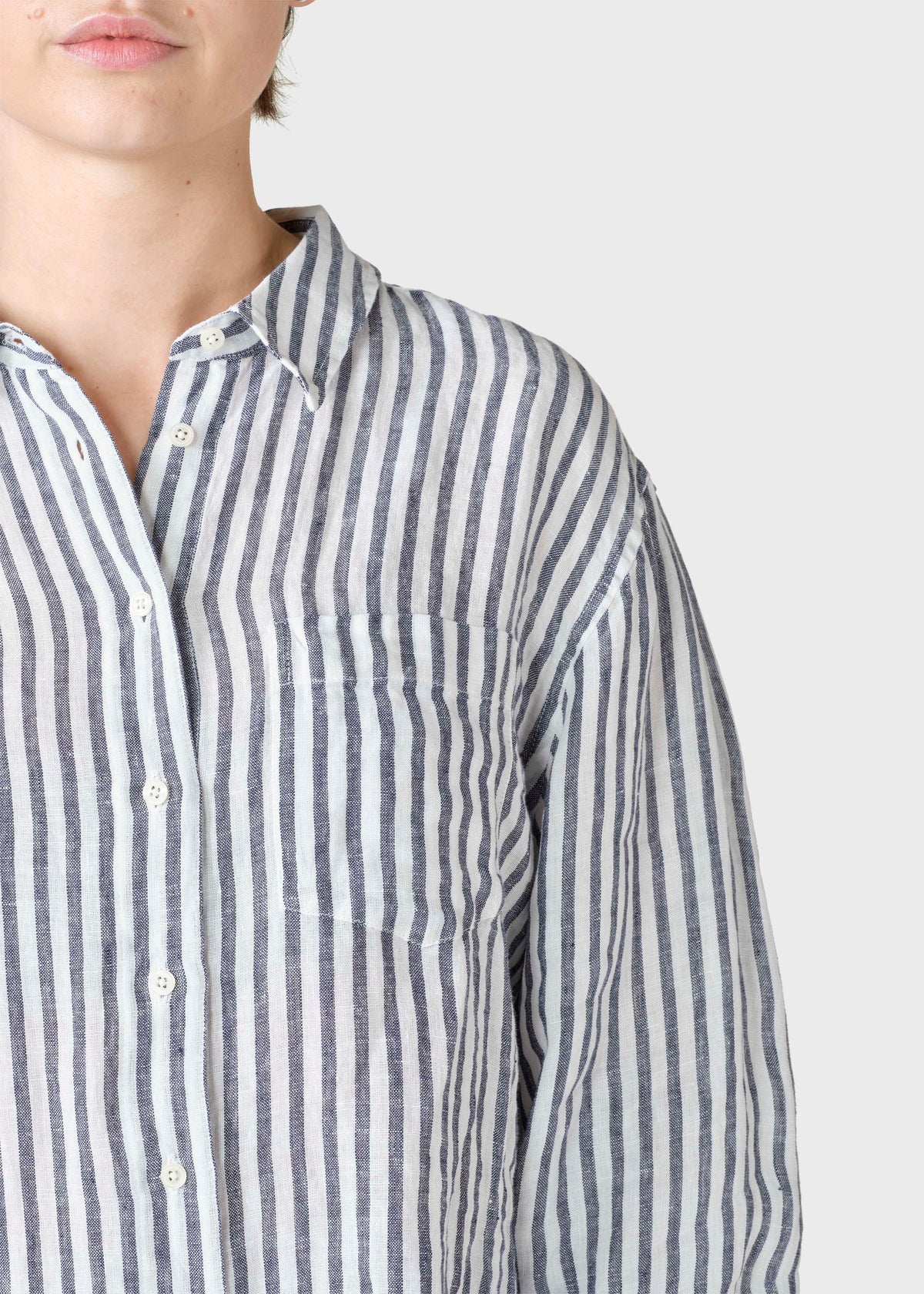 Klitmøller Collective ApS Belinda linen shirt  Shirts Cream/navy