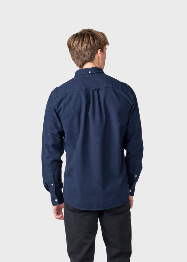 Klitmøller Collective ApS Benjamin flannel shirt Shirts Navy