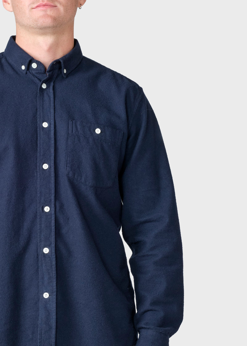 Klitmøller Collective ApS Benjamin flannel shirt Shirts Navy