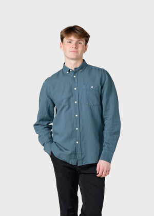 Klitmøller Collective ApS Benjamin linen shirt Shirts Moss Green