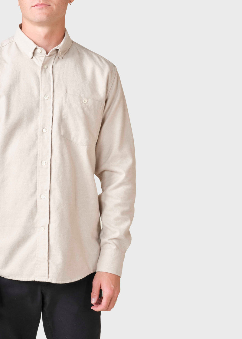 Klitmøller Collective ApS Benjamin lumber shirt Shirts Sand melange