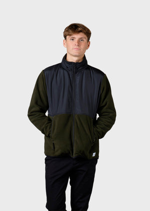 Klitmøller Collective ApS Midi fleece jacket Jackets Black/olive