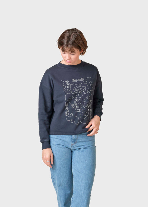 Klitmøller Collective ApS Berit sweatshirt Sweatshirts Navy/cream