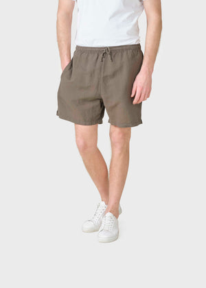 Klitmøller Collective ApS Bertram linen shorts OCS Walkshorts Taupe