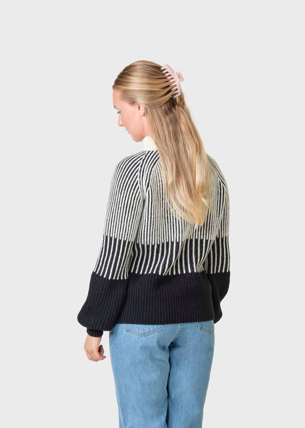 Klitmøller Collective ApS Betty knit  Knitted sweaters Black/cream