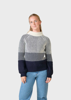 Klitmøller Collective ApS Betty knit  Knitted sweaters Navy/cream