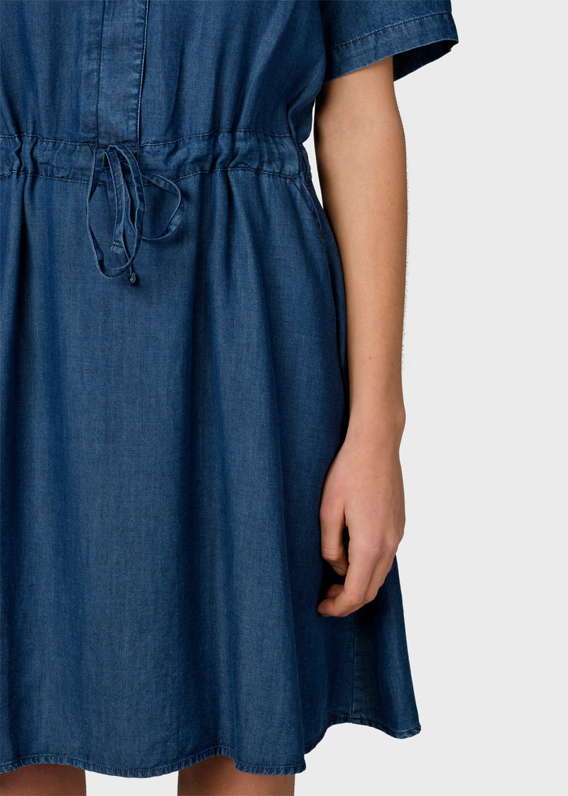 Klitmøller Collective ApS Bjørk dress Dress Dark blue chambrey