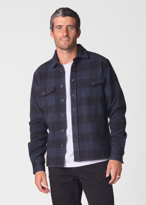 Klitmøller Collective ApS Casper shirt GOTS Jackets Navy check