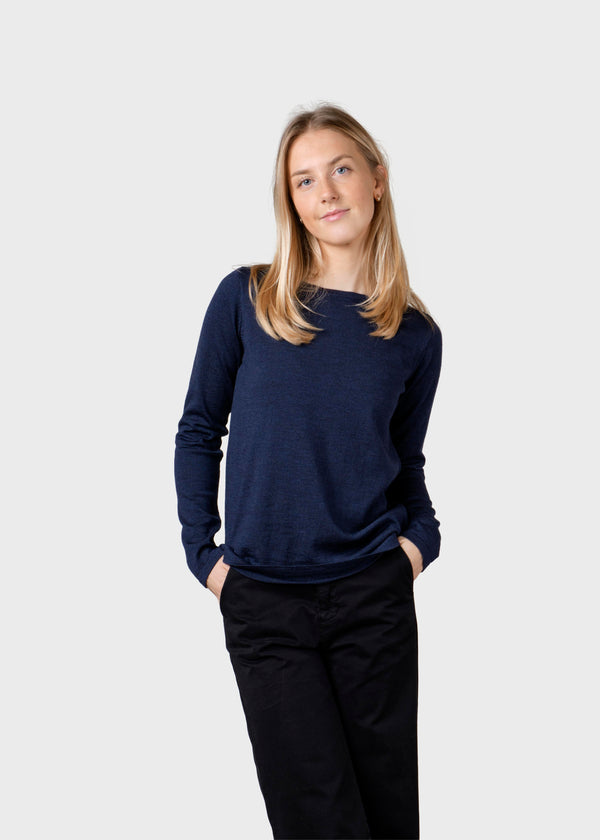 Klitmøller Collective ApS Charlotte knit Knitted sweaters Deep blue