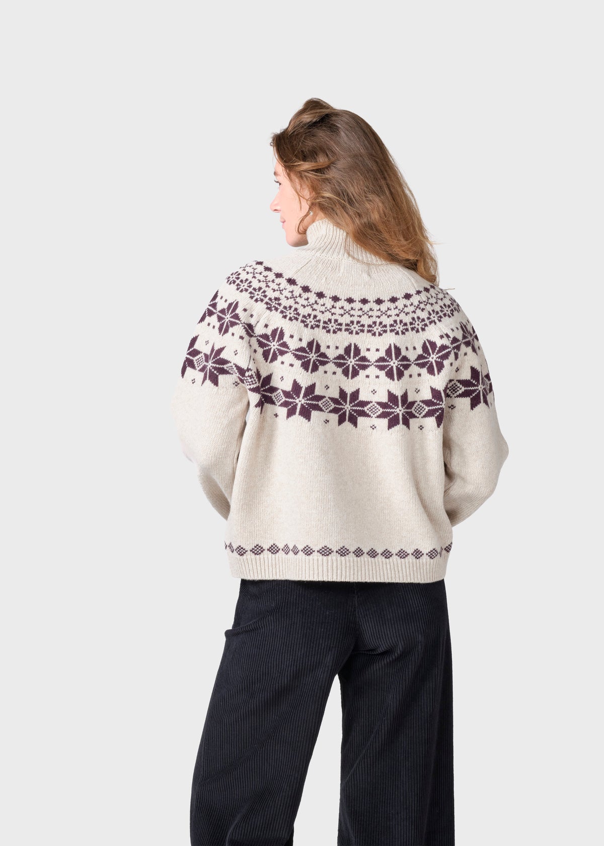 Klitmøller Collective ApS Claire knit  Knitted sweaters Pastel sand/burgundy