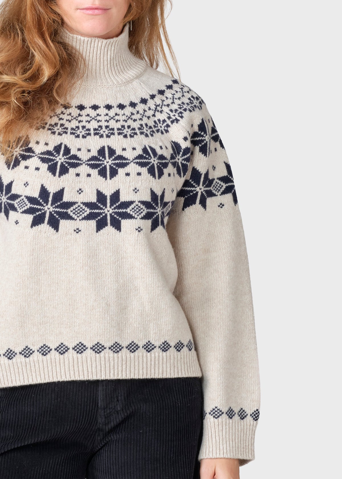 Klitmøller Collective ApS Claire knit  Knitted sweaters Pastel sand/navy