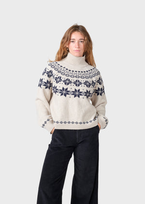 Klitmøller Collective ApS Claire knit  Knitted sweaters Pastel sand/navy