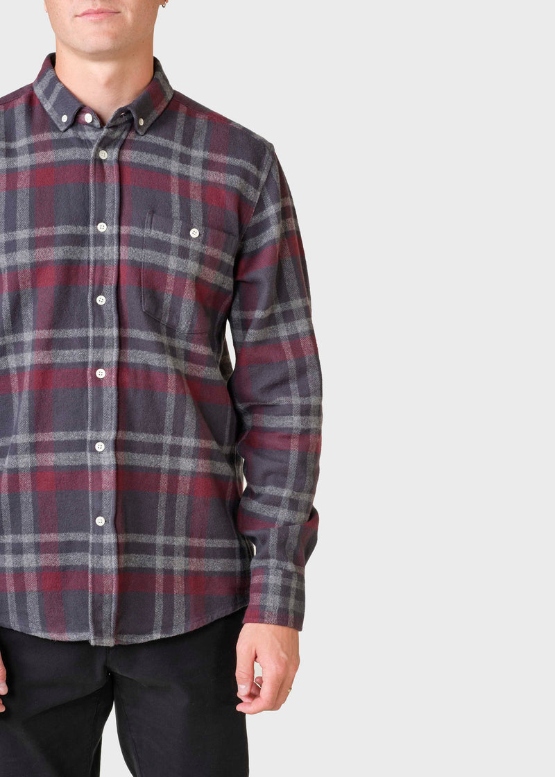 Klitmøller Collective ApS Claus shirt  Shirts Grey/red