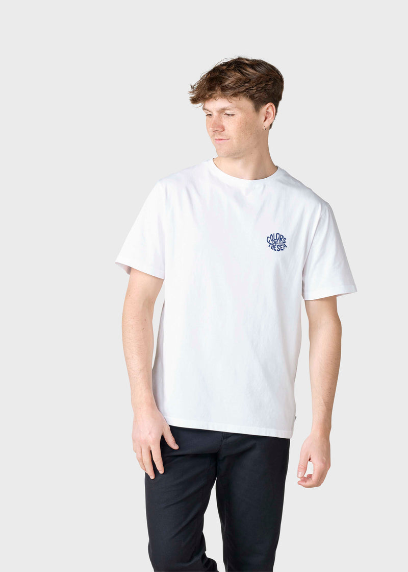 Klitmøller Collective ApS Colours tee  T-Shirts White/ocean print