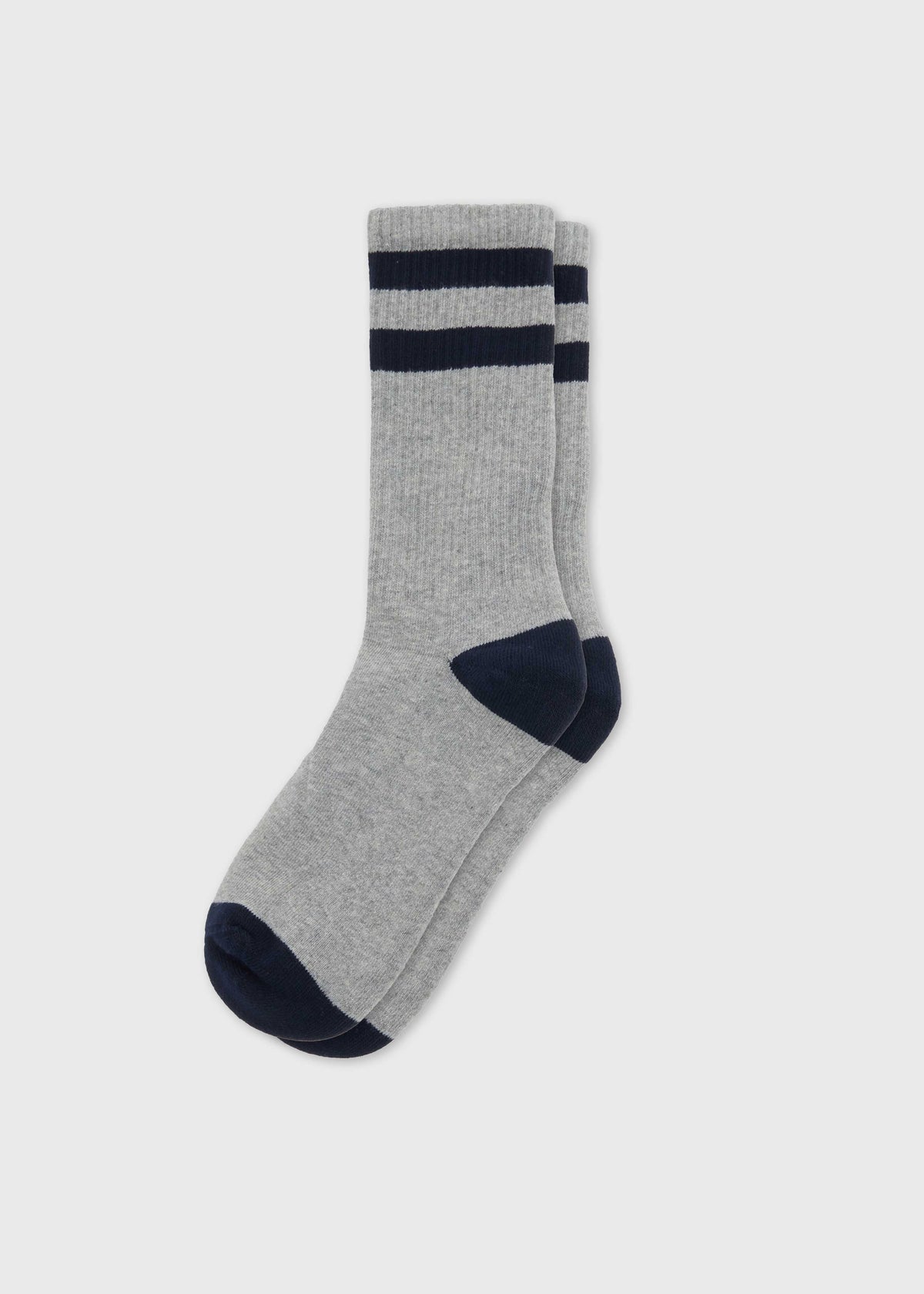 Klitmøller Collective ApS Contrast cotton sock Socks Light grey/navy