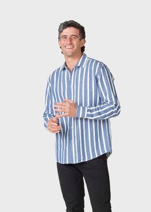 Klitmøller Collective ApS Cornelius shirt Shirts White/ocean