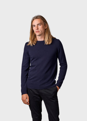 Klitmøller Collective ApS Daniel knit Knitted sweaters Navy