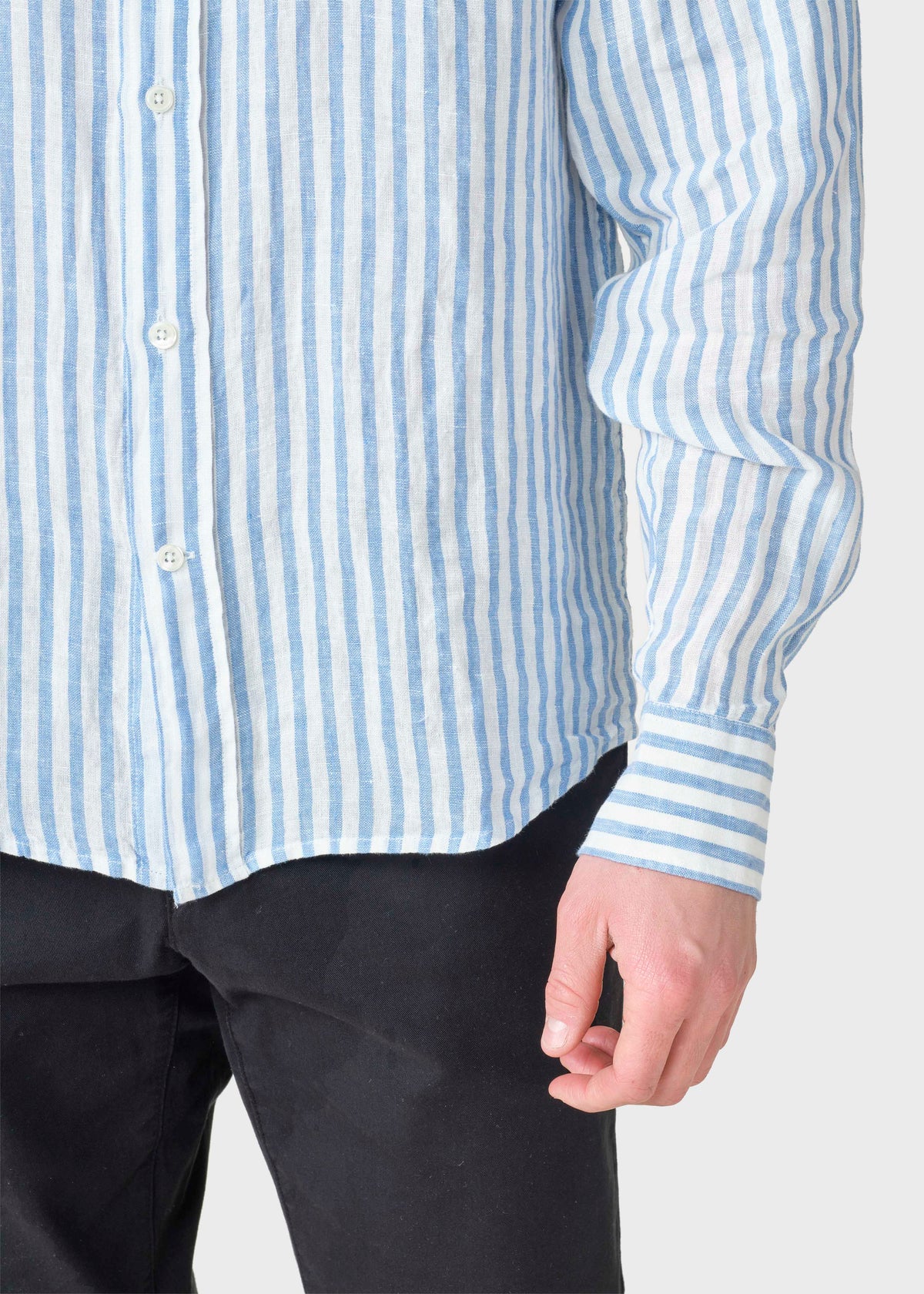 Klitmøller Collective ApS Dennis striped shirt Shirts Cream/light blue