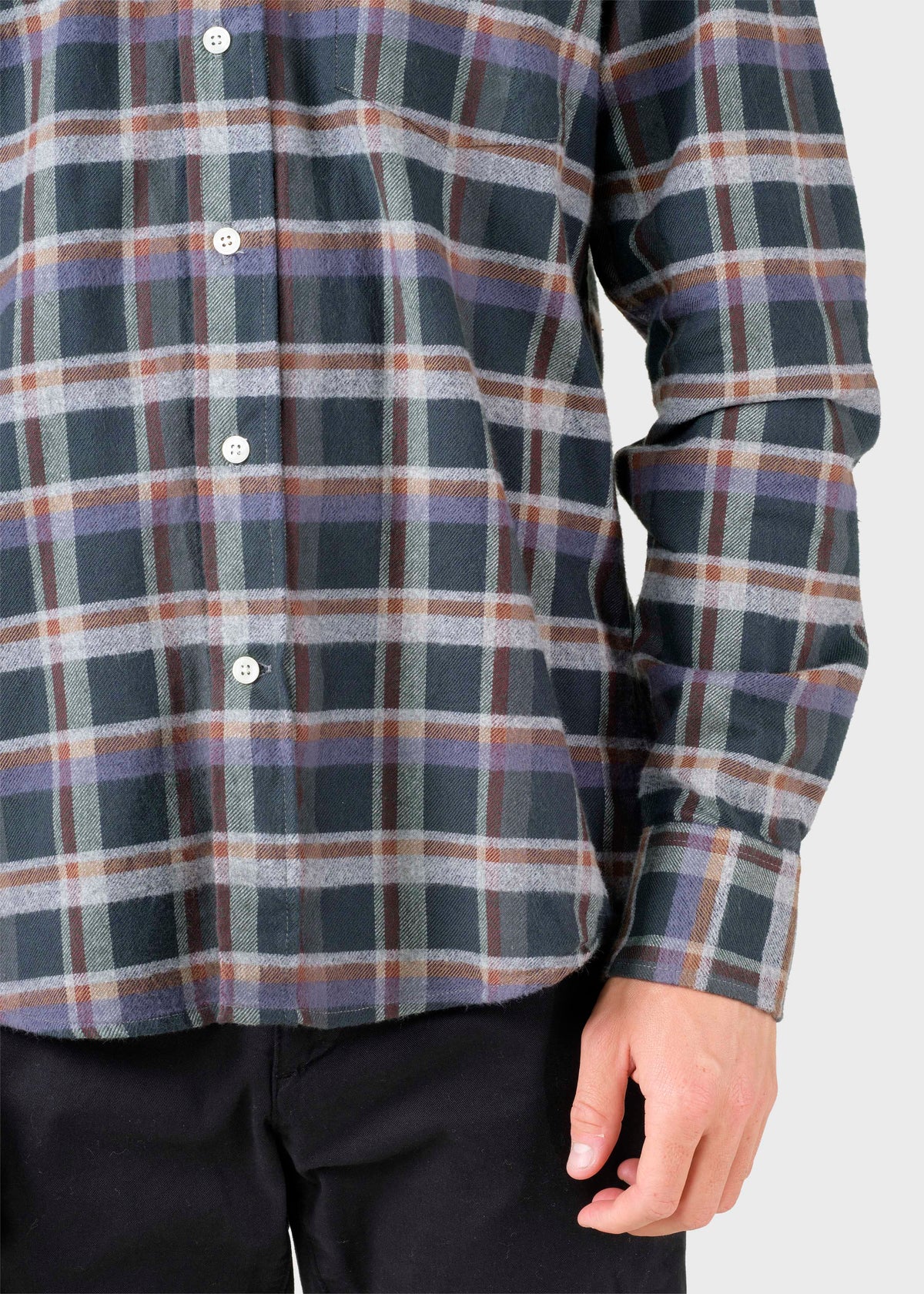 Klitmøller Collective ApS Eddie shirt Shirts Moss green/grey/navy