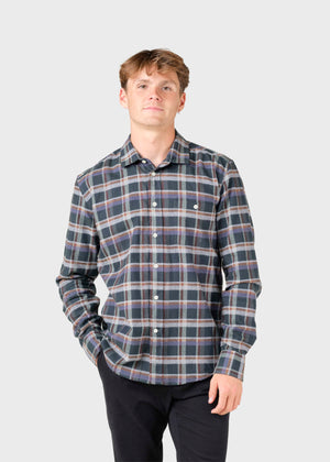 Klitmøller Collective ApS Eddie shirt Shirts Moss green/grey/navy