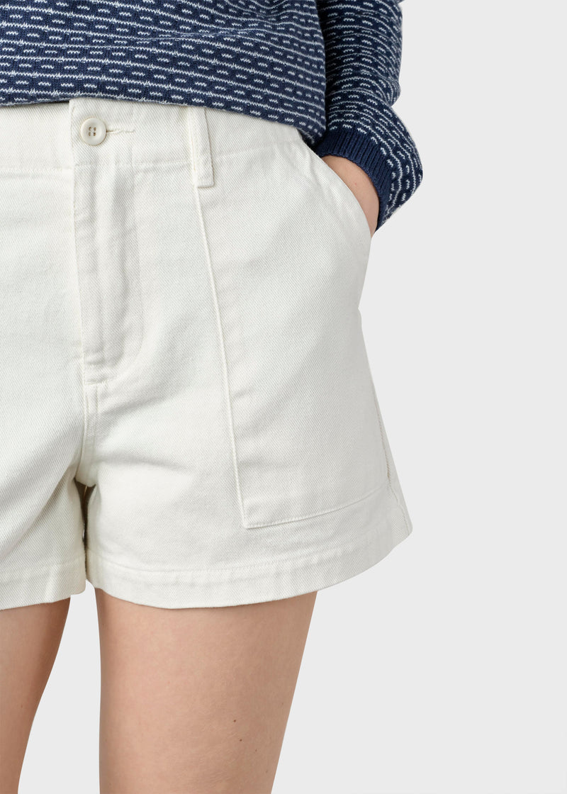 Klitmøller Collective ApS Eileen denim shorts Walkshorts Cream