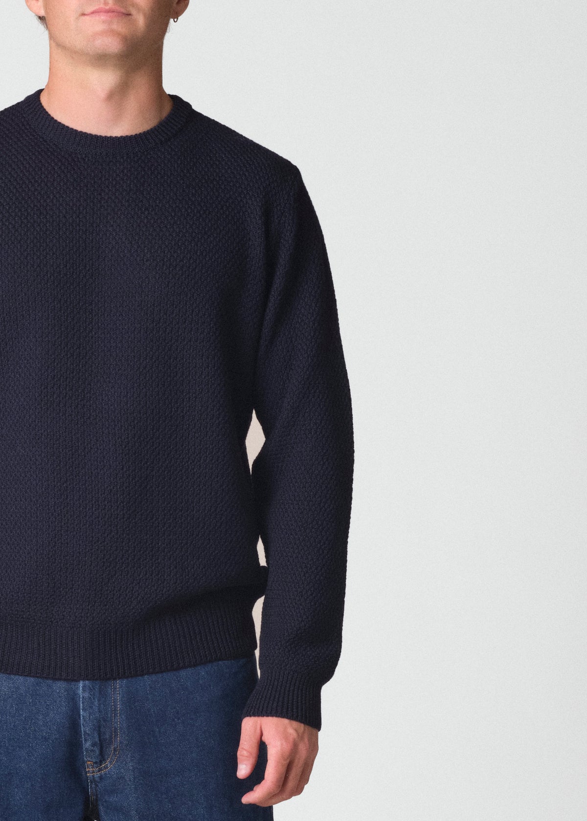Klitmøller Collective ApS Elmer merino knit Knitted sweaters Navy