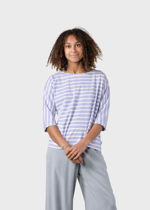 Klitmøller Collective ApS  Emma striped tee T-Shirts Lilac/cream