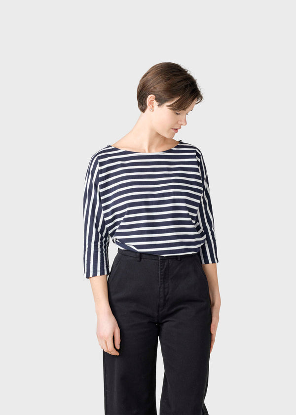 Klitmøller Collective ApS  Emma striped tee T-Shirts Navy/cream