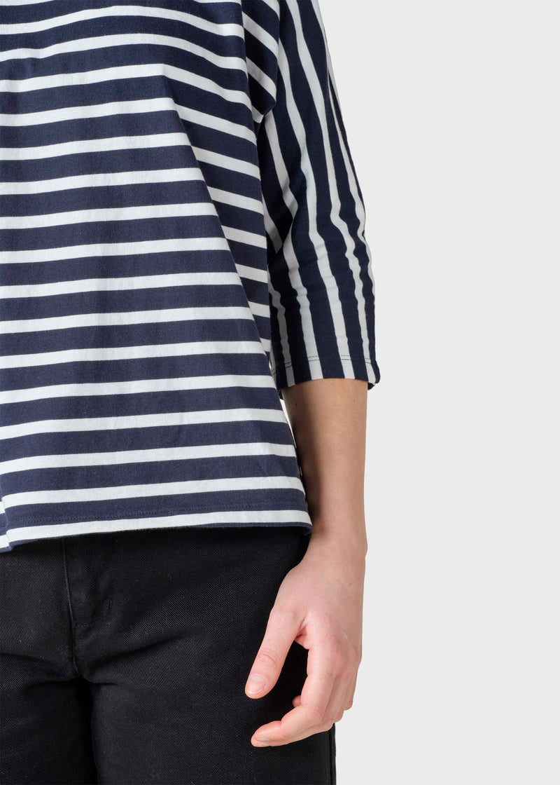 Klitmøller Collective ApS  Emma striped tee T-Shirts Navy/cream