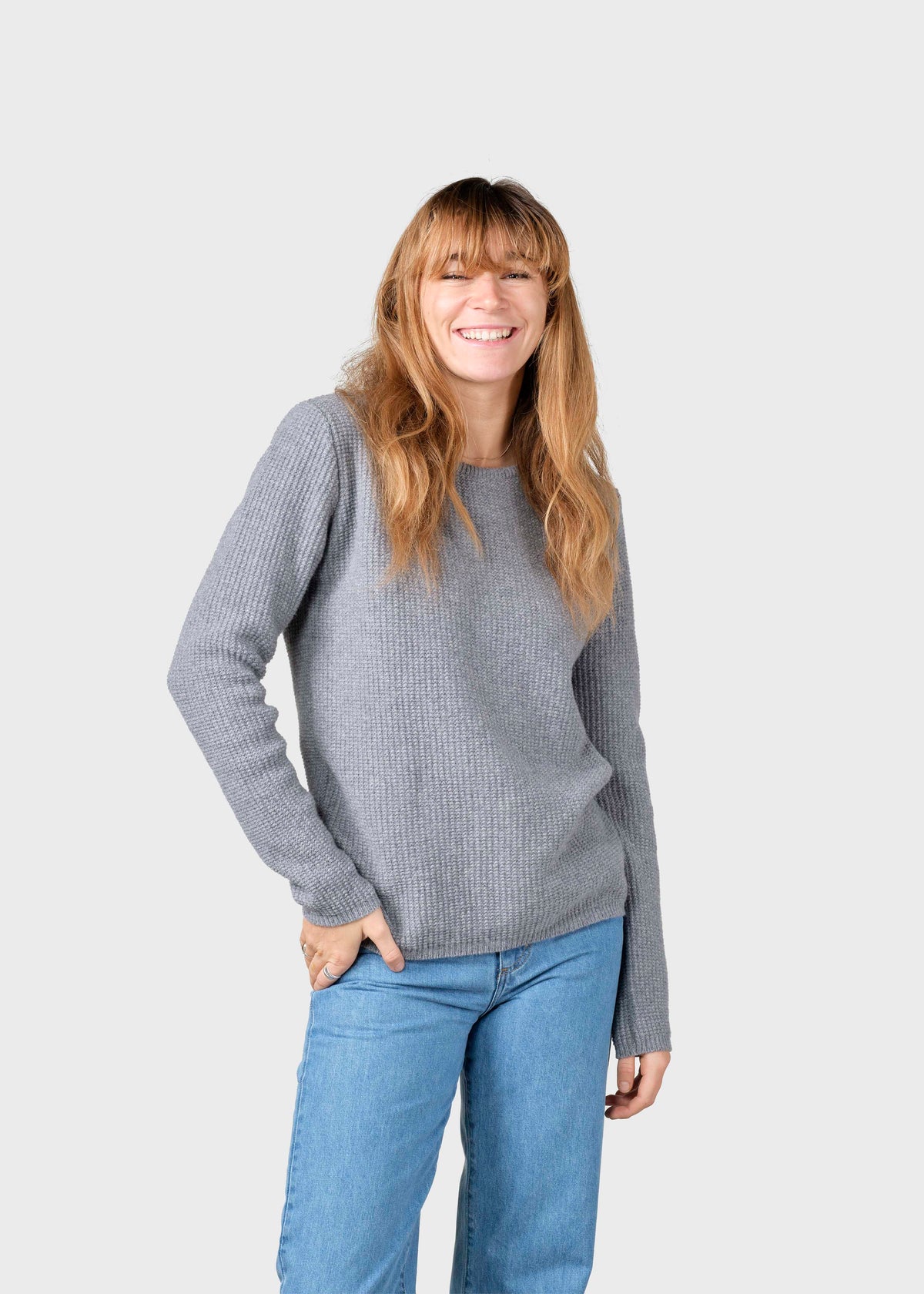 Klitmøller Collective ApS Fenja knit Knitted sweaters Light grey