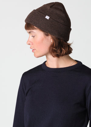 Klitmøller Collective ApS Fine rib beanie Beanies Taupe