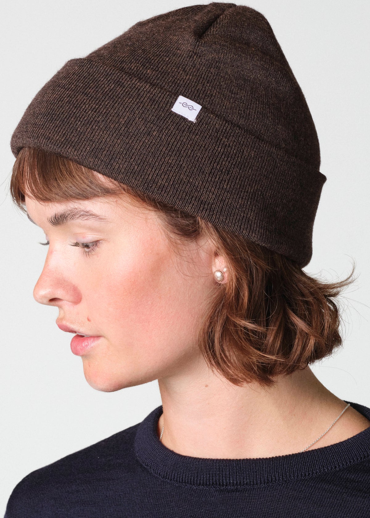 Klitmøller Collective ApS Fine rib beanie Beanies Taupe