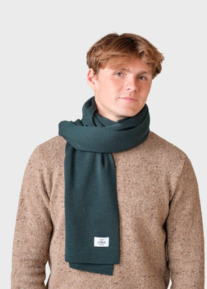 Klitmøller Collective ApS Fine rib scarf Scarfs Moss Green