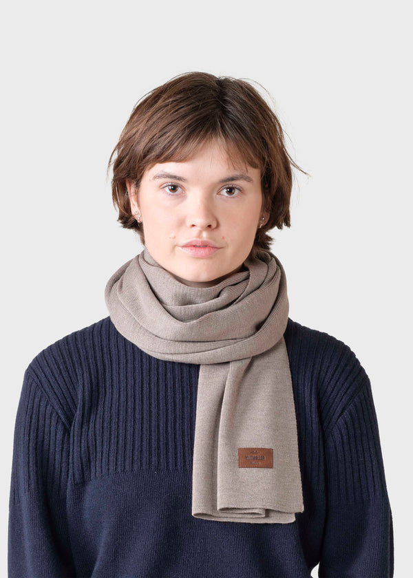 Klitmøller Collective ApS Fine rib scarf Scarfs Sand