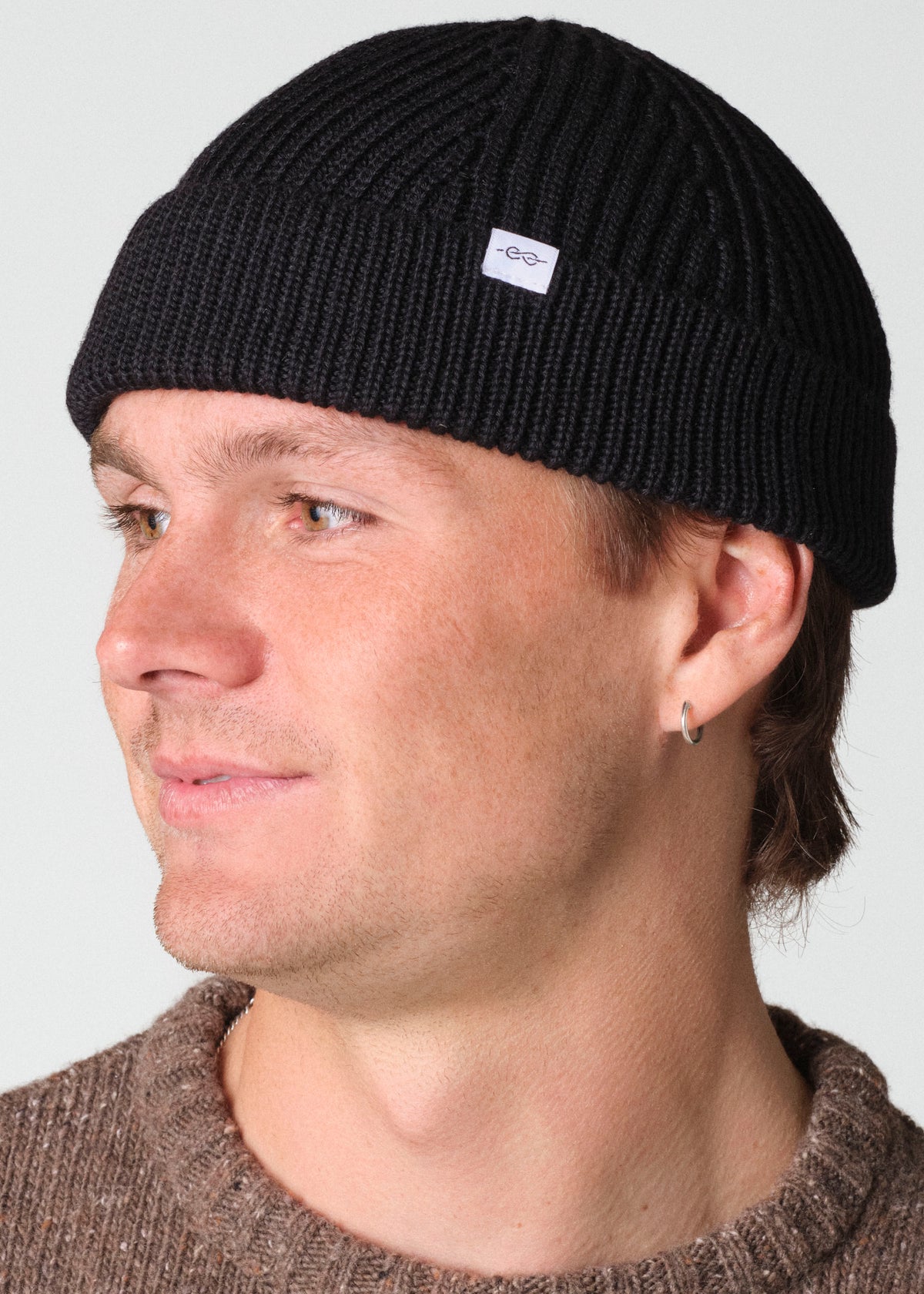 Klitmøller Collective ApS Fine short beanie  Beanies Black