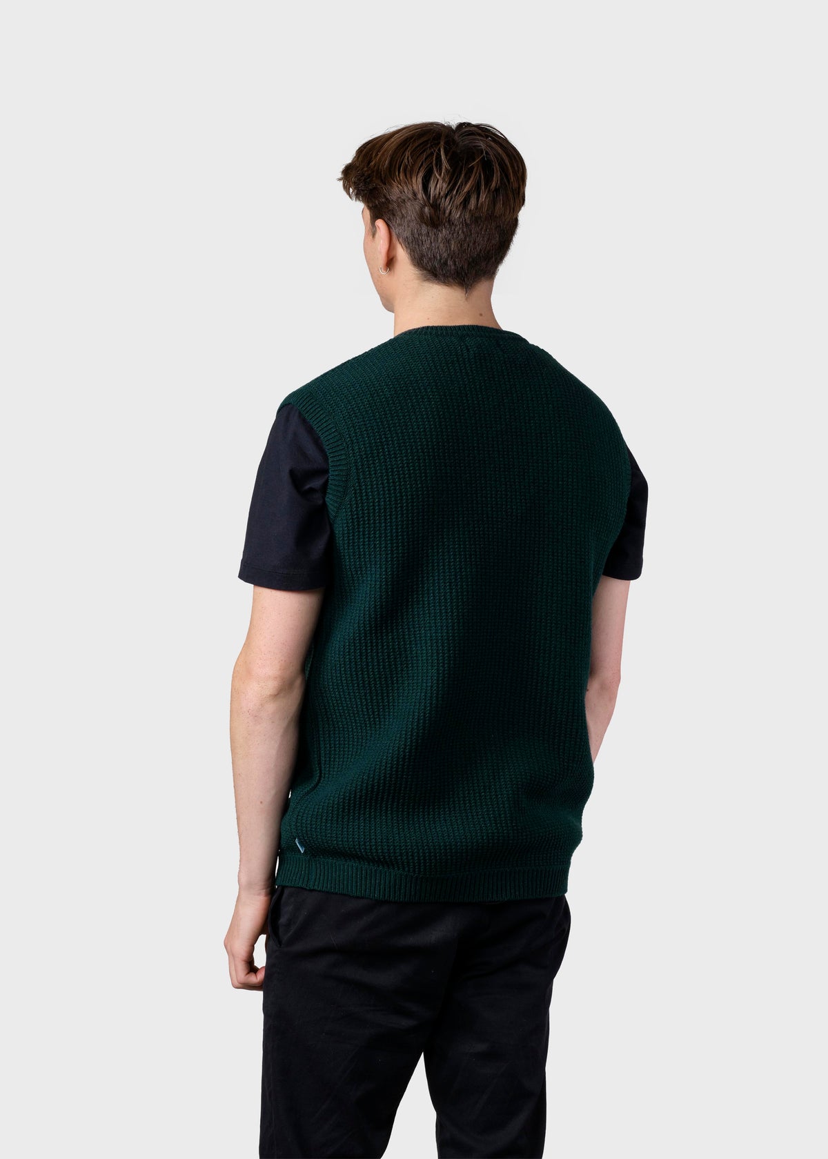 Klitmøller Collective ApS Folke knit vest Knitted sweaters Moss Green