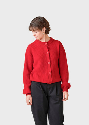 Klitmøller Collective ApS Gerda knit cardigan Knitted sweaters Red