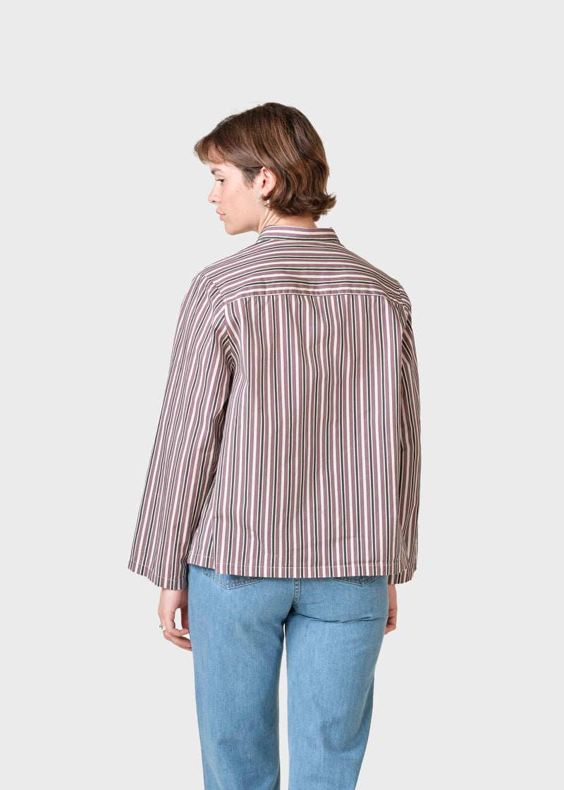 Klitmøller Collective ApS Gitte shirt Shirts Dark berry/anthracite/cream