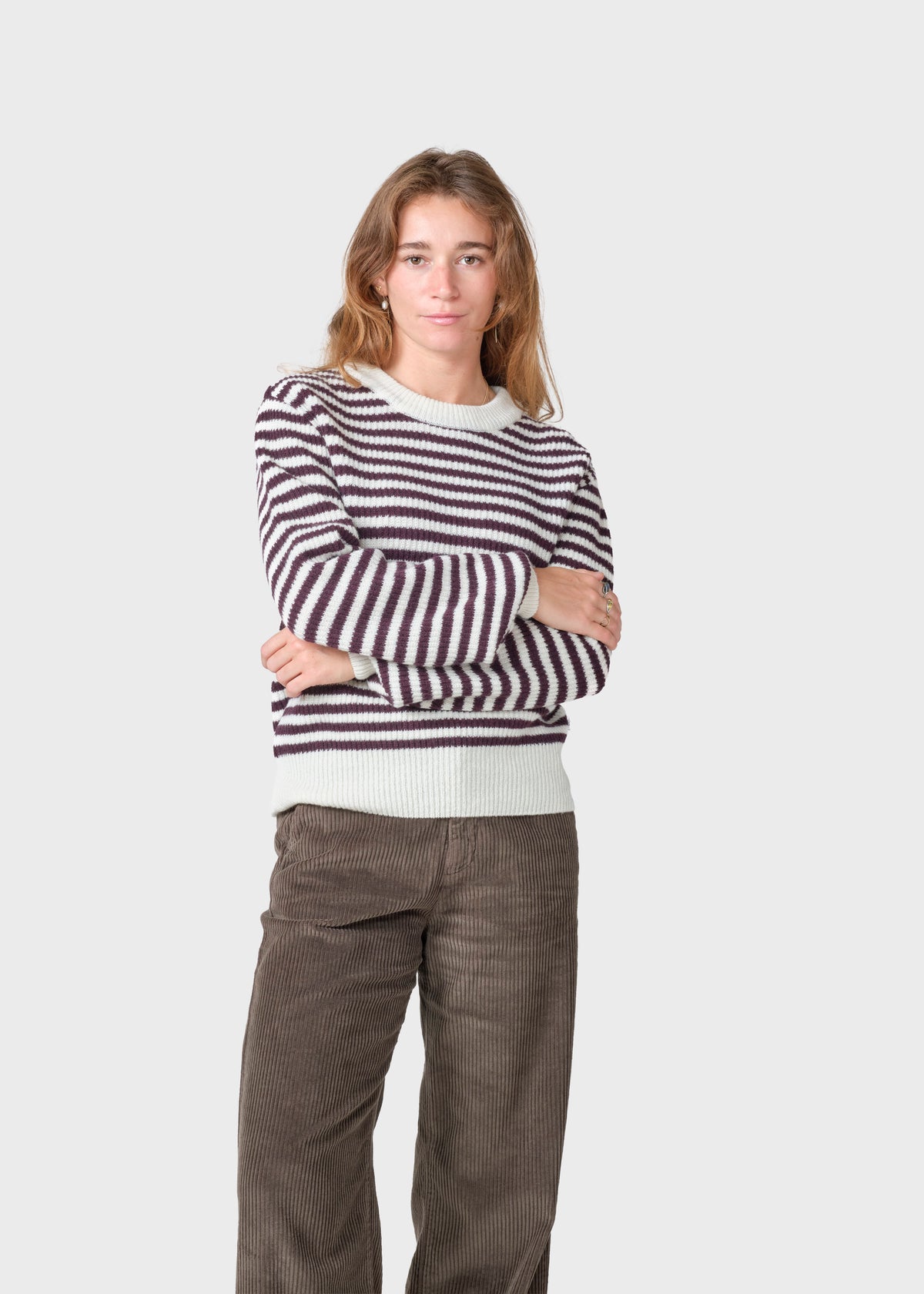 Klitmøller Collective ApS Gunilla knit Knitted sweaters Burgundy/cream
