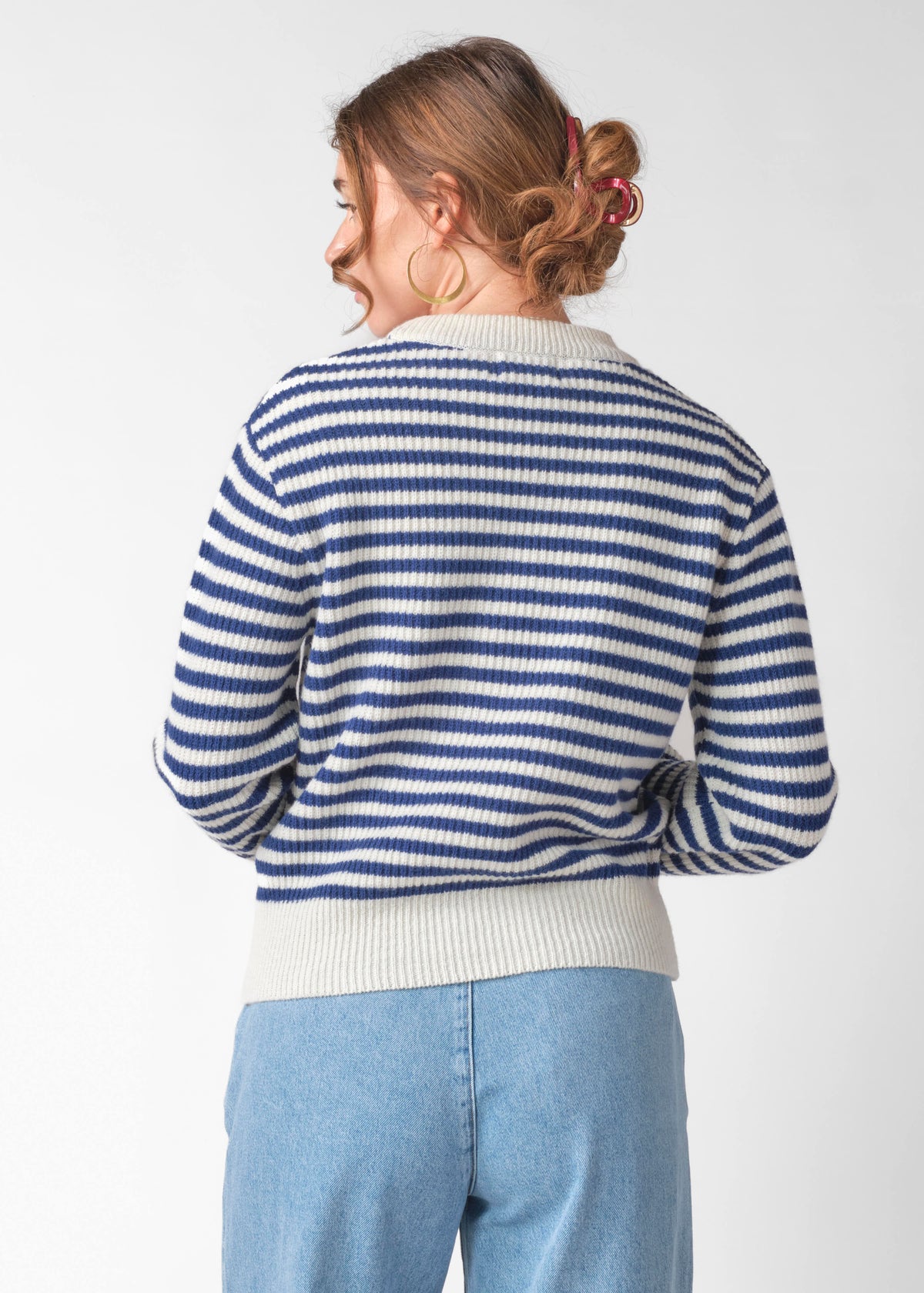 Klitmøller Collective ApS Gunilla knit Knitted sweaters Cream/surf blue