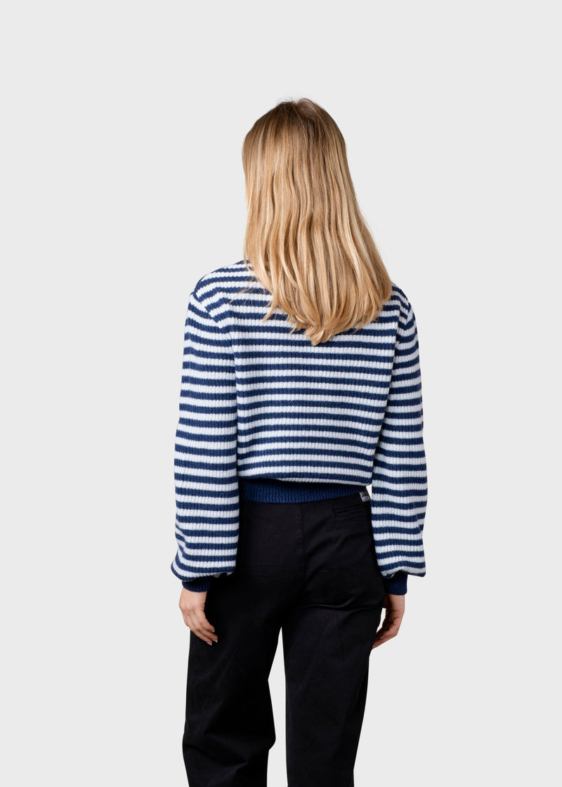 Klitmøller Collective ApS Gunilla knit Knitted sweaters Deep blue/cream