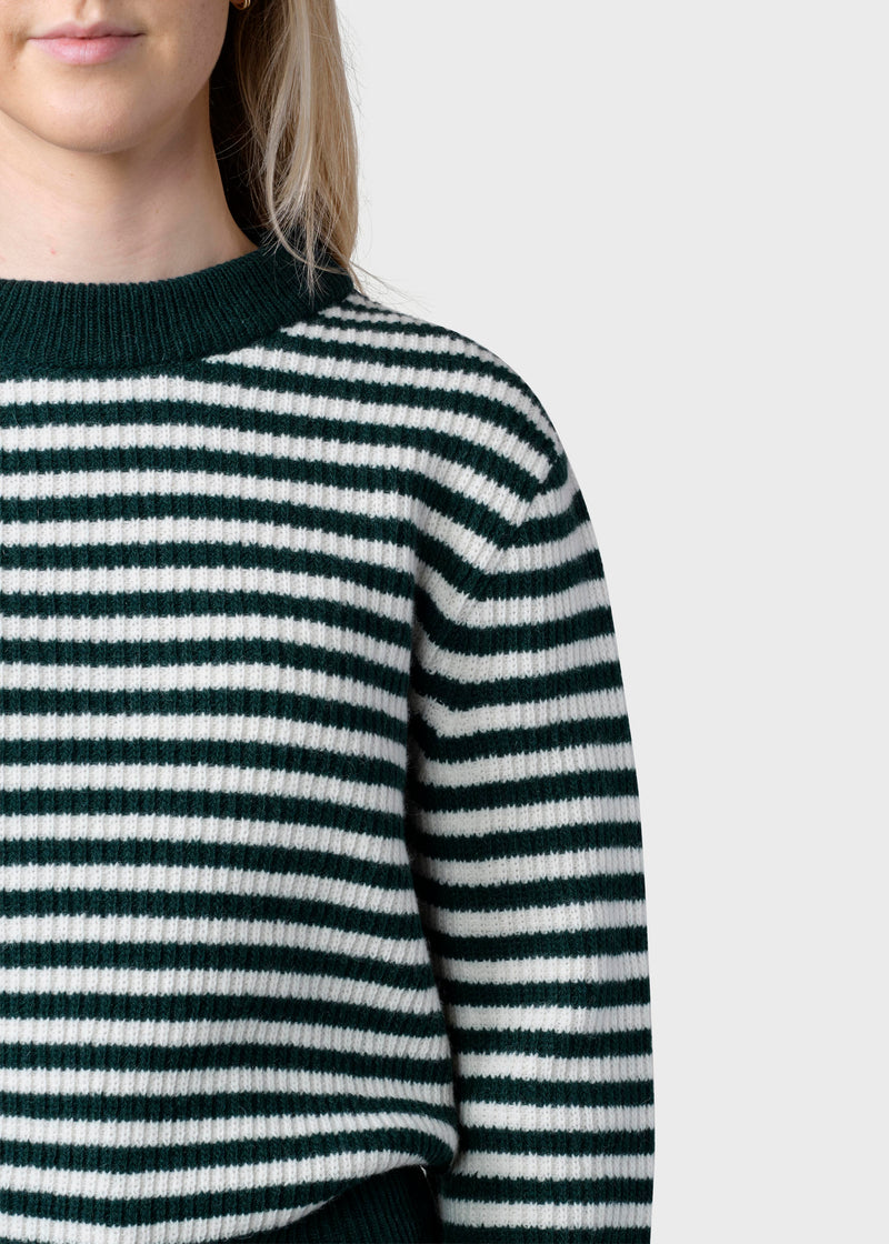 Klitmøller Collective ApS Gunilla knit Knitted sweaters Moss green/cream