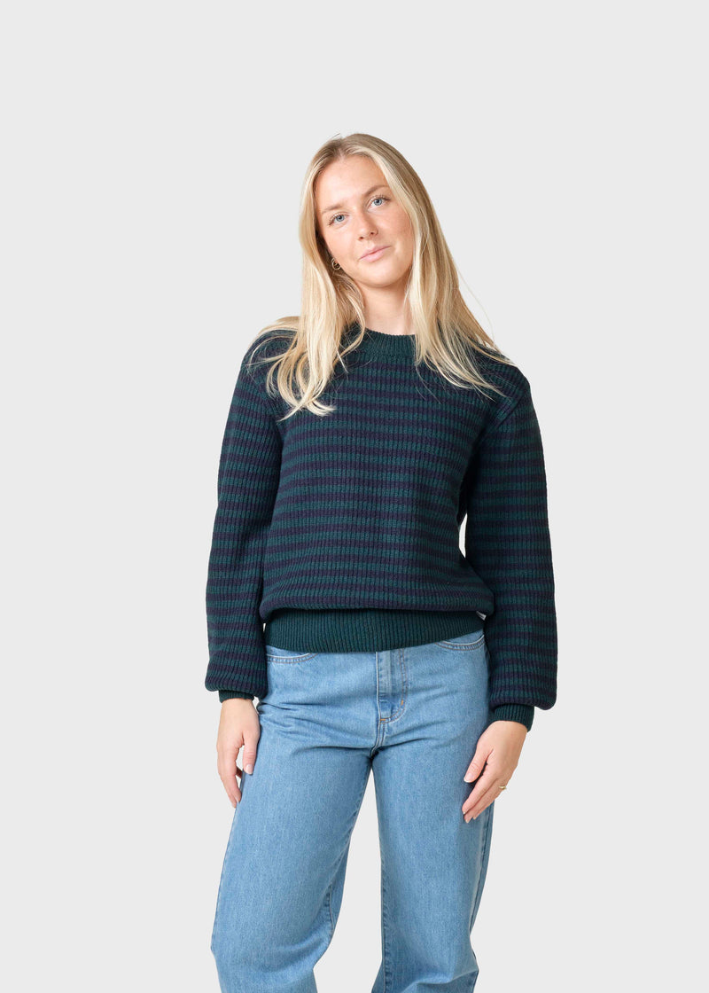 Klitmøller Collective ApS Gunilla knit Knitted sweaters Moss green/navy