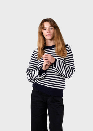 Klitmøller Collective ApS Gunilla knit Knitted sweaters Navy/cream