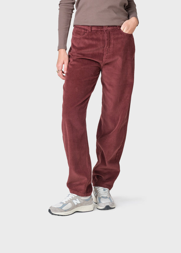 Klitmøller Collective ApS Gwen jumbo corduroy pants Pants Burgundy