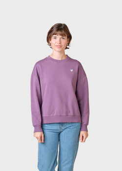 Klitmøller Collective ApS Heart sweatshirt Sweatshirts Dark berry