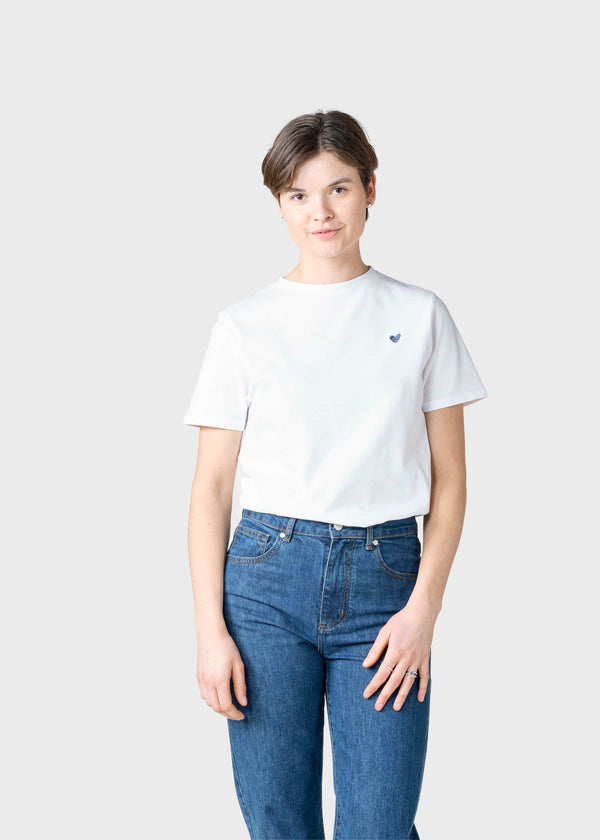 Klitmøller Collective ApS Heart tee  T-Shirts White